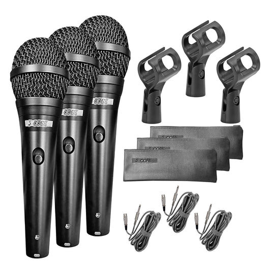 5Core 3 Pack Dynamic Microphone Cardioid Microphone Unidirectional