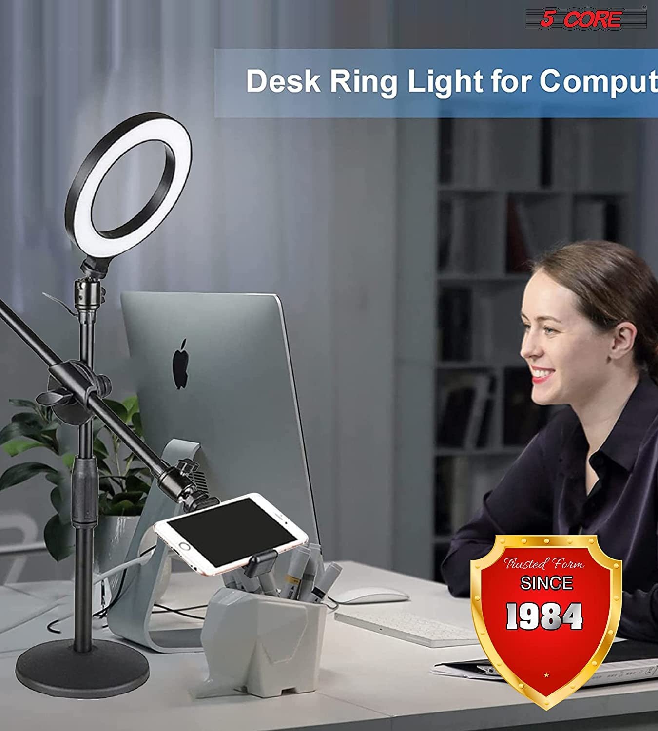 10'' Ring Light Overhead Phone Mount LED Circle Lights
