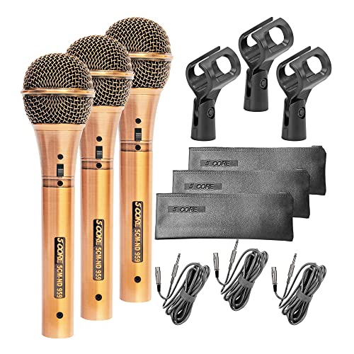 5 CORE 3 Pack Professional Dynamic Vocal Microphone Neodymium Cardioid