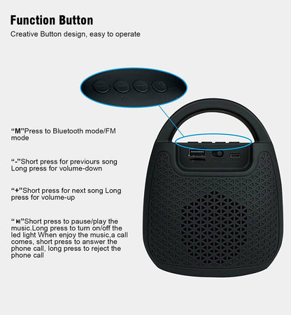 4" Bluetooth Speaker Outdoor Wireless Mini Speakers 40W BLUETOOTH-13B