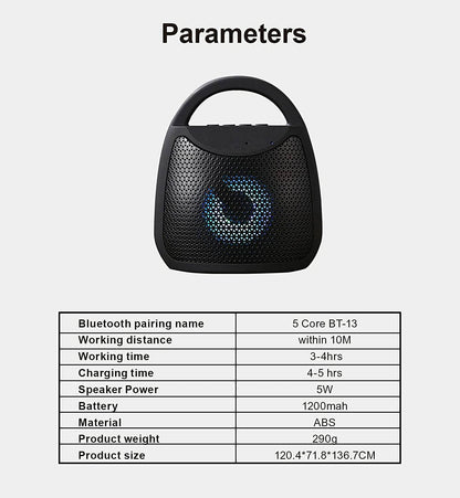 4" Bluetooth Speaker Outdoor Wireless Mini Speakers 40W BLUETOOTH-13B