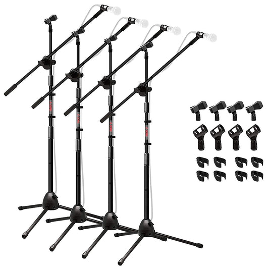 5Core 360° Rotating Microphone Stand Dual Mic Clip Boom Arm Foldable