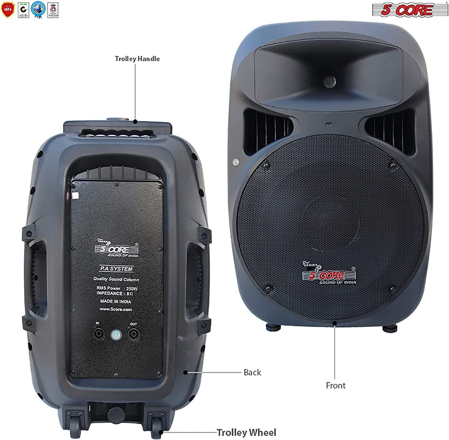 15" Passive DJ PA Speaker System With Speaker Stand & Bag PC SS 2PCS