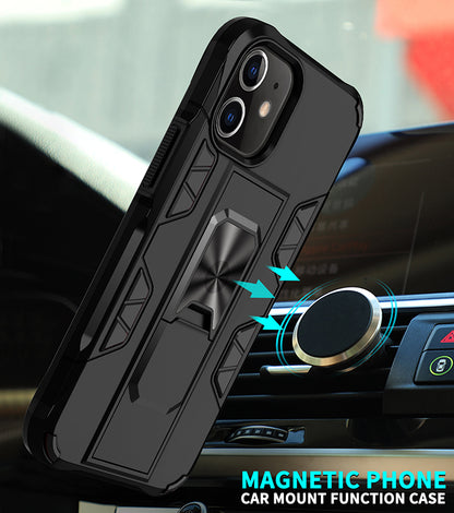 Military Grade Armor Protection Stand Magnetic Feature Case for iPhone