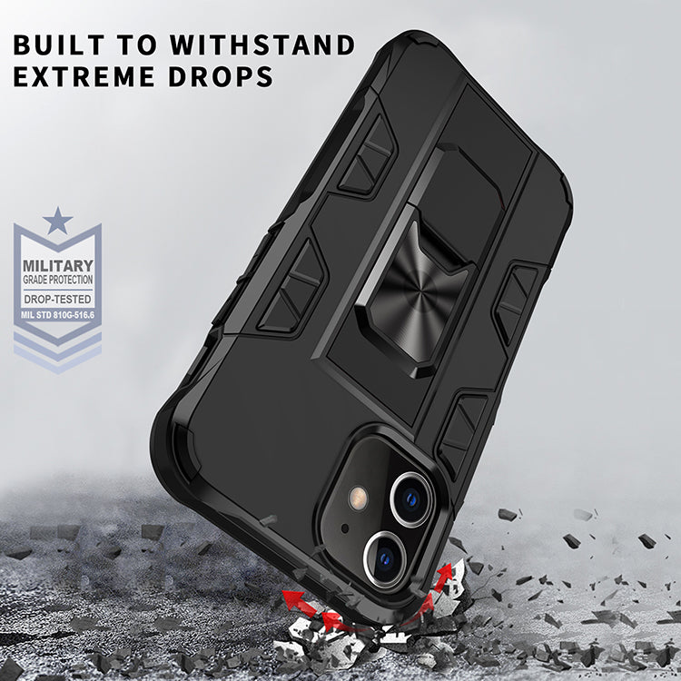 Military Grade Armor Protection Stand Magnetic Feature Case for iPhone