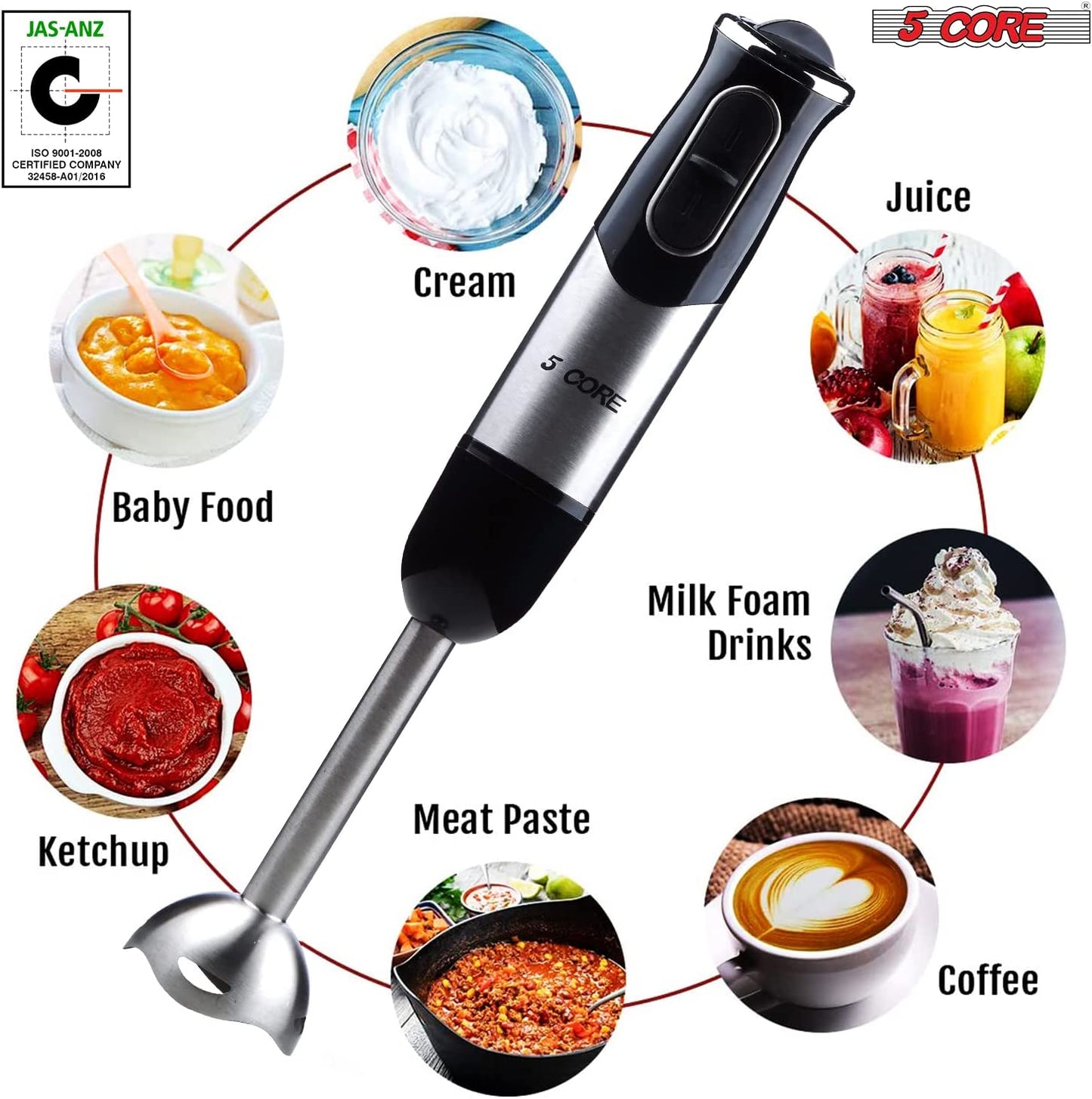 5 Core Immersion Hand Blender 500W Multifunctional Powerful Electric