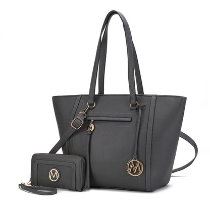 Alexandra Vegan Leather Women Tote Handbag with Wallet