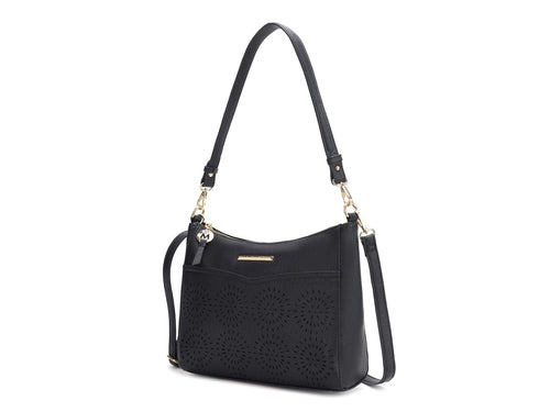 Alanis Laser Cut Vegan Leather Women’s Shoulder Bag