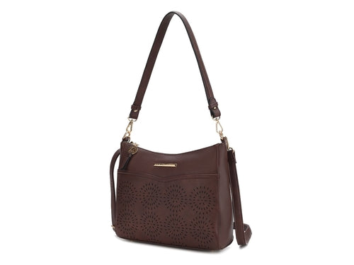 Alanis Laser Cut Vegan Leather Women’s Shoulder Bag