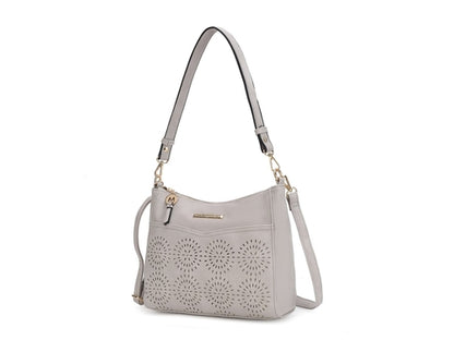 Alanis Laser Cut Vegan Leather Women’s Shoulder Bag