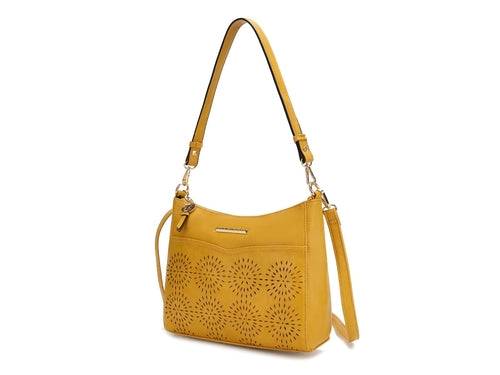 Alanis Laser Cut Vegan Leather Women’s Shoulder Bag