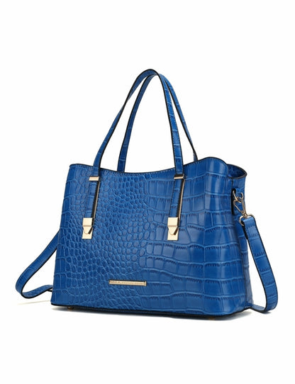 Aurelia Crocodile Embossed Vegan Leather Women Tote Handbag