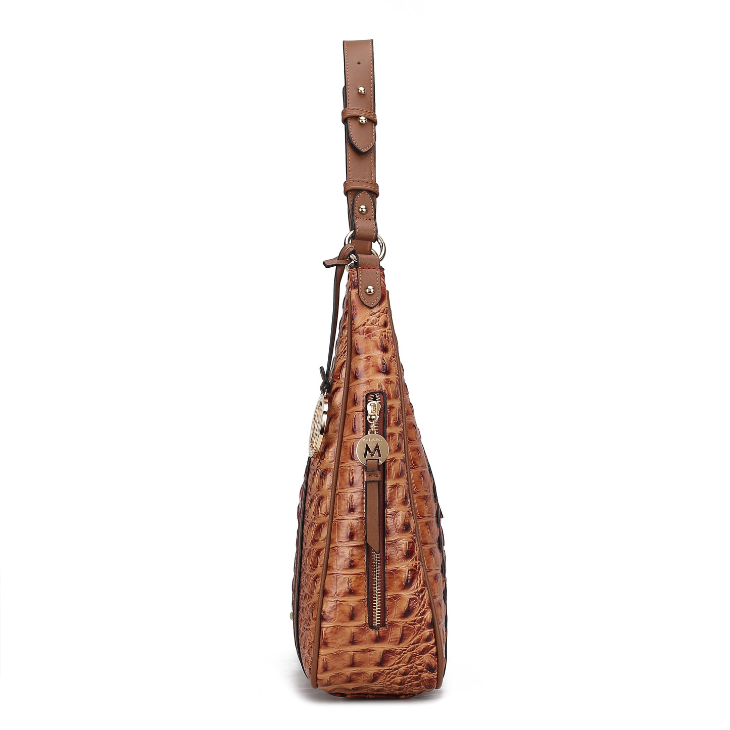 Becket Faux Crocodile Embossed Vegan Leather Women Shoulder Bag