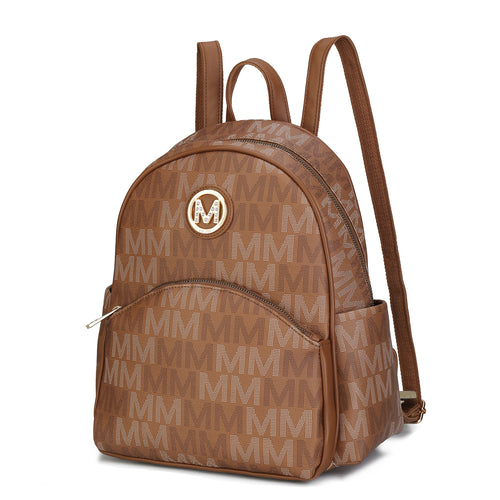 Palmer Vegan Leather Signature logo print Women Backpack