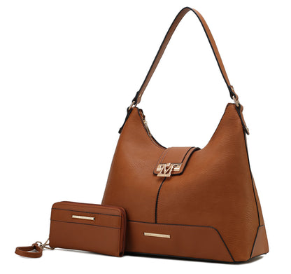 Graciela Hobo Handbag Color-Block Vegan Leather Women