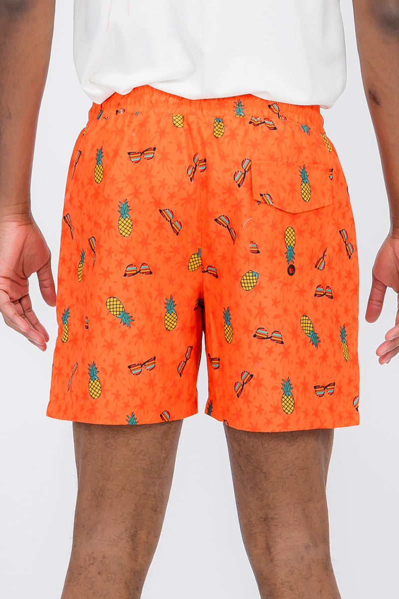 Pineapple Shade Print Swim Shorts