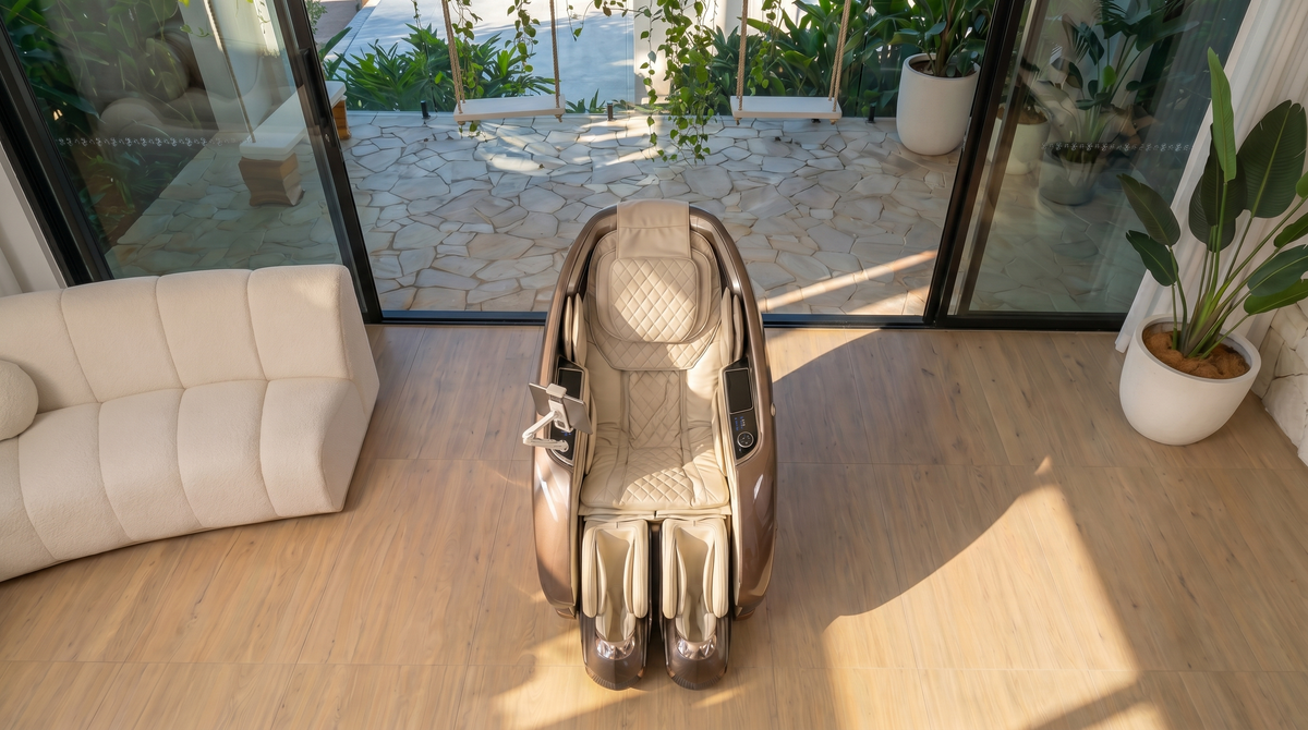 Auren Brown massage chair alternate view