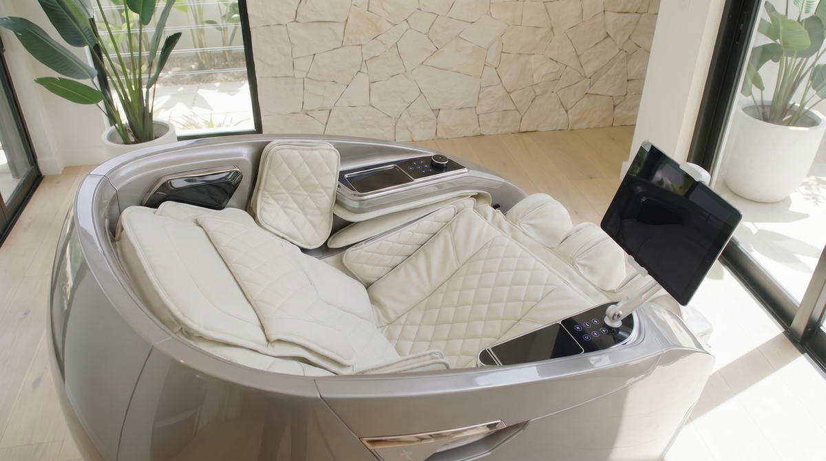Auren Silver massage chair interior