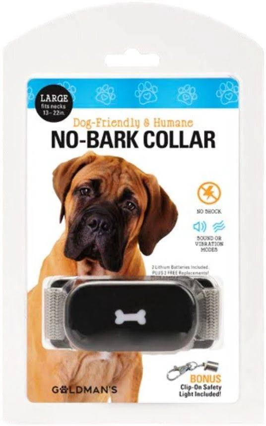 Goldman's No-Bark Training Dog Collar Friendly and Humane - Size Large