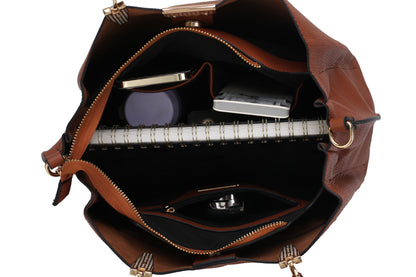 Kane Vegan Leather Women Satchel Bag with Wallet