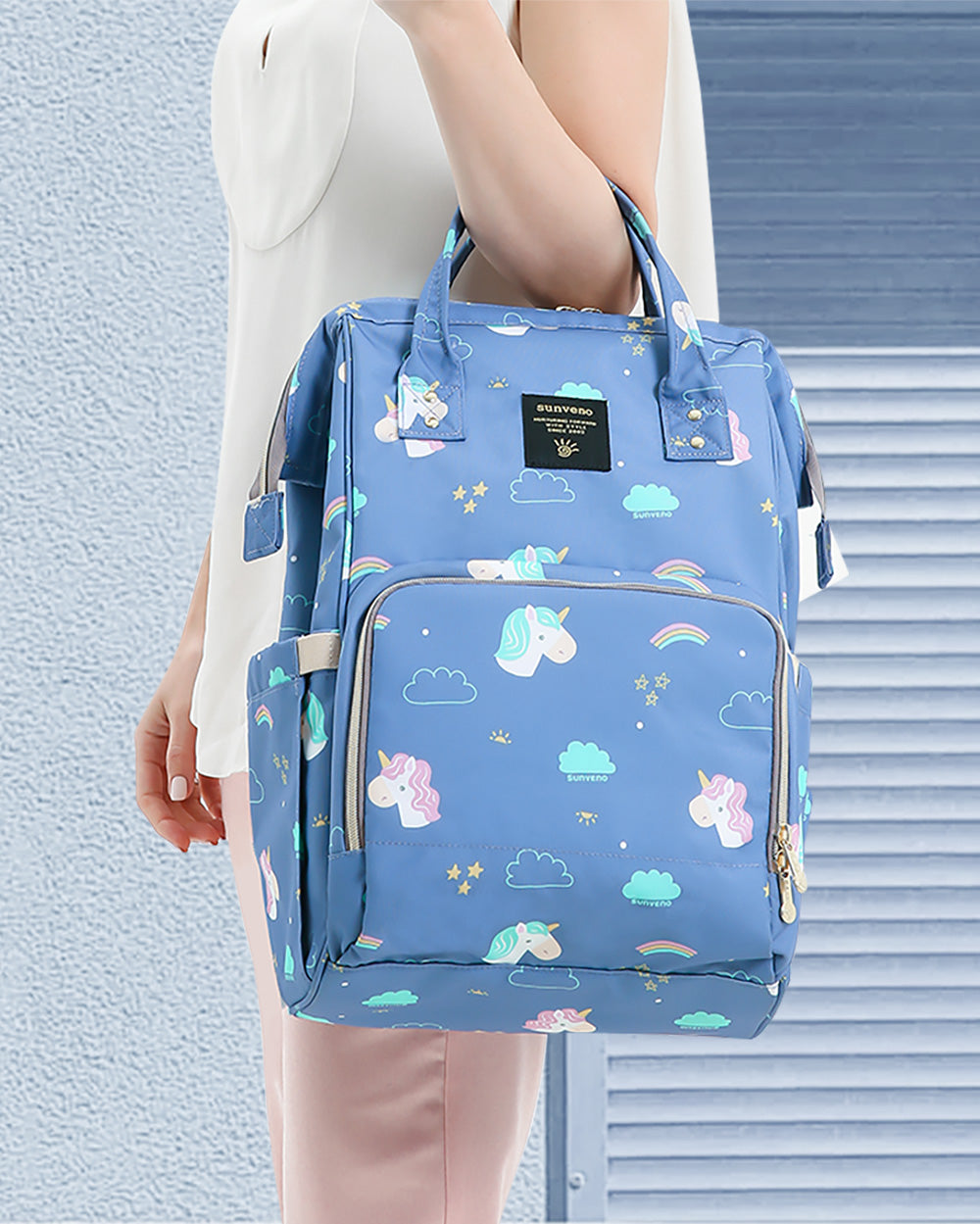 Fish-Opening Diaper Bag Unicorn Backpack