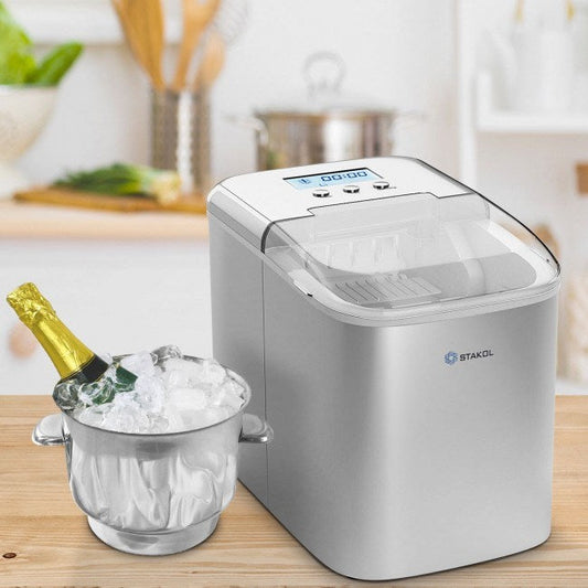 26 lbs Countertop LCD Display Ice Maker with Ice Scoop
