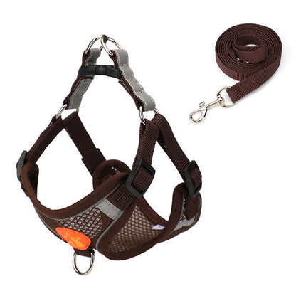 Small Dog Harness Puppy Harness and Leash Set with Reflective Strip