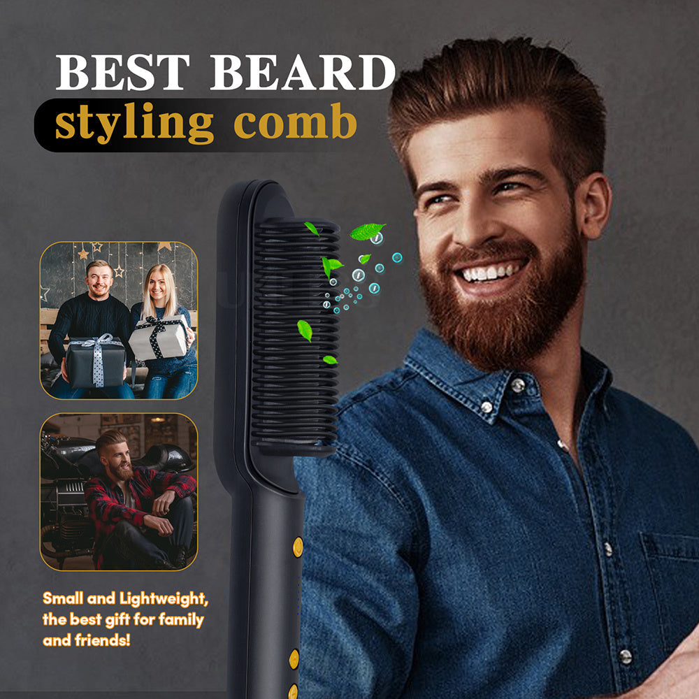 Beard Straightener for Men Heating Comb Straightener Smoothing Iron