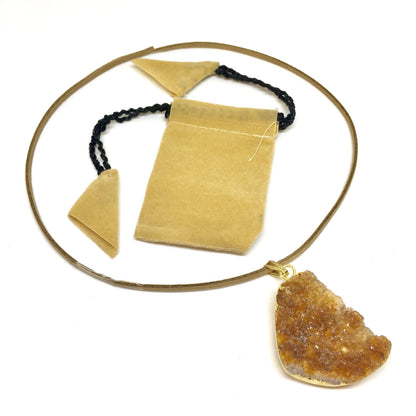 Orange Citrine Cluster Pendant