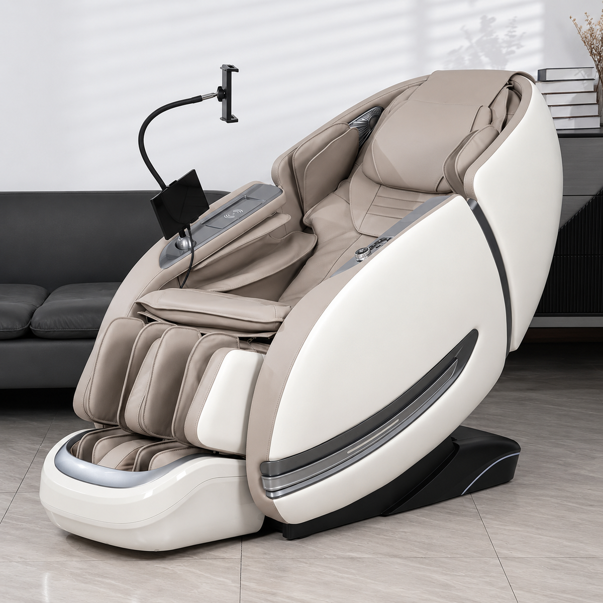 Raha Cream White massage chair