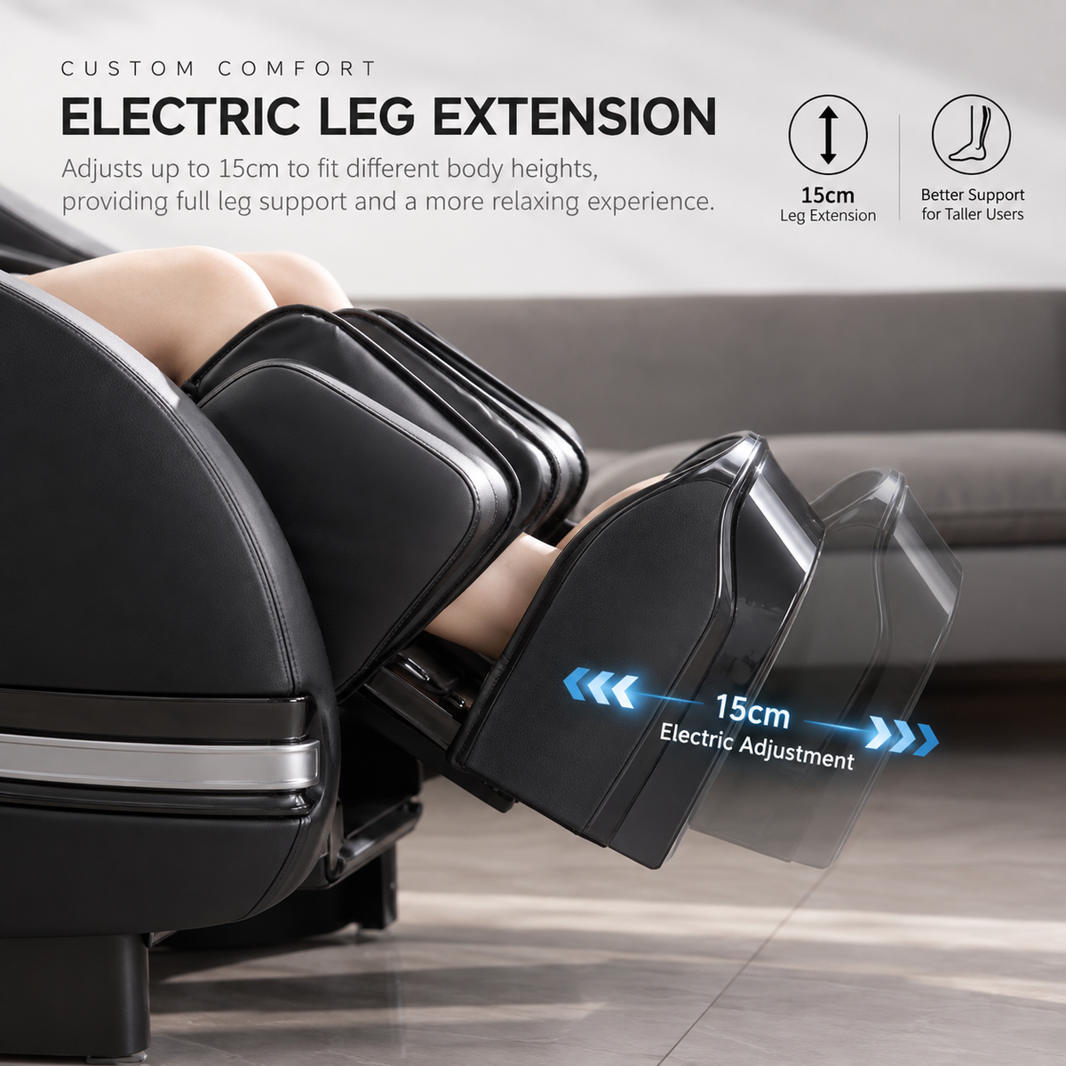 Raha retractable leg extension