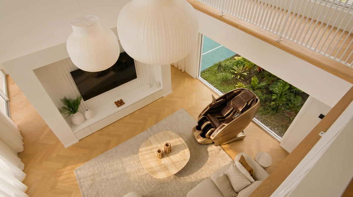 Rayan Champagne Gold massage chair