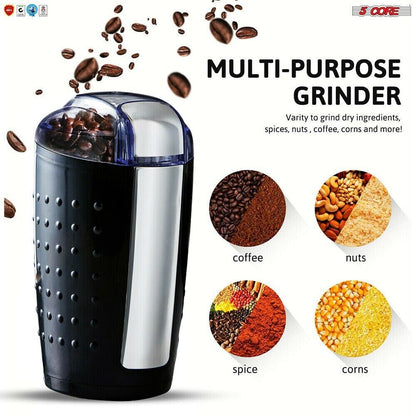 Electric Coffee and Spice Grinder Stainless Steel Blades CG 01 BL