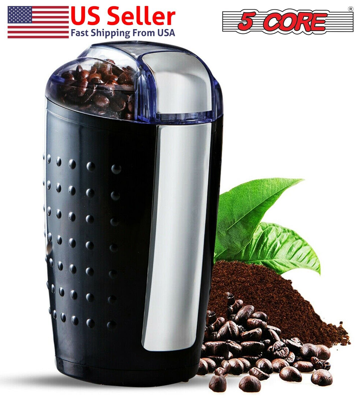 Electric Coffee and Spice Grinder Stainless Steel Blades CG 01 BL