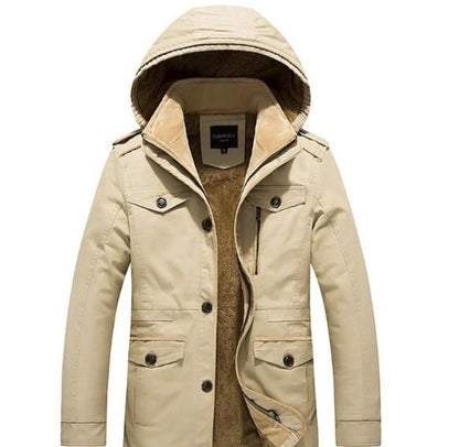 Mens Hooded Military Style Coat