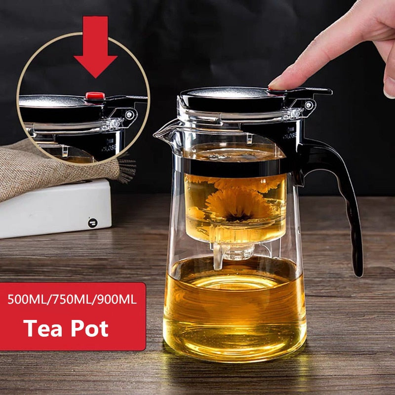 Heat Resistant Glass Tea Pot Tea Infuser