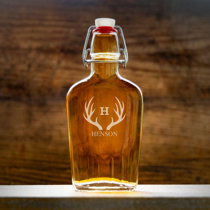 Personalized Monogrammed Glass Flask