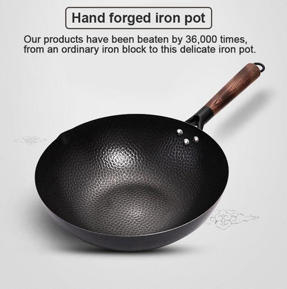 Handmade Iron Pot 32CM Frying Pan