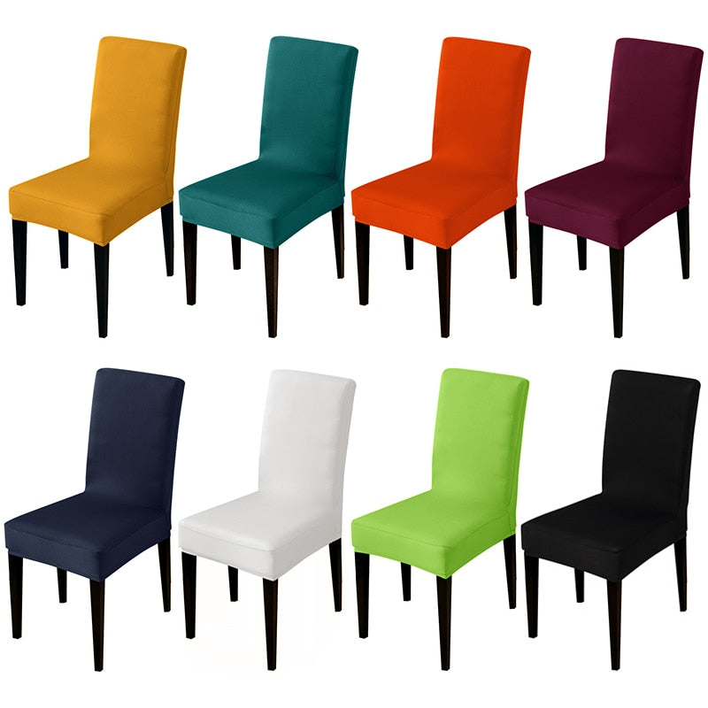 Solid Color Stretch Chair Cover Seat Covers
