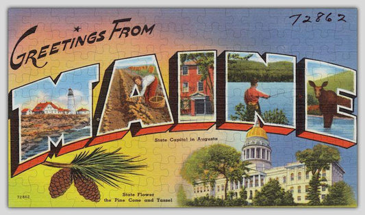 Maine State Wooden Jigsaw Puzzle #6717