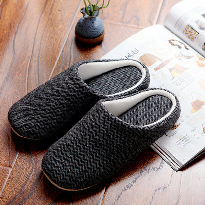 Men's cotton warm slippers