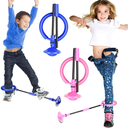 SemiShare Jump Skip it Ball, Ankle Skip Ball Foldable for Kids Boys Girls Outdoor Playing Flashing Colorful Sports Swing Ball