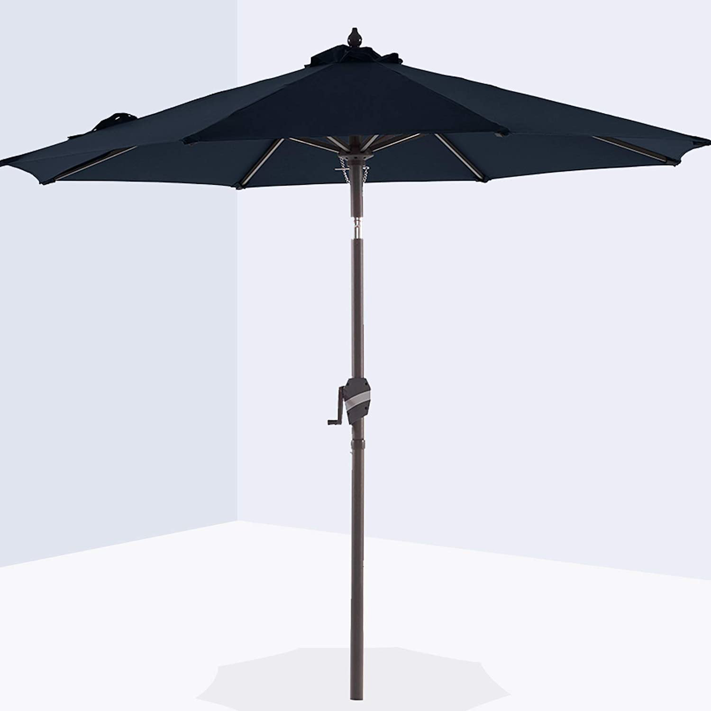 VINEY Deluxe Sunbrella 9 ft. Aluminum Market Umbrella Outdoor Patio Table Umbrellas | Aluminum Frame & Push Button Tilt | 5 Years Non-Fading Sunbrella 100% Acrylic Fabric Canvas Burgundy