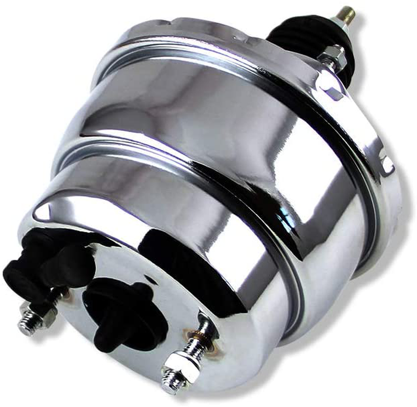 DEMOTOR PERFORMANCE 8" Dual Universal Chrome Brake Booster Muscle Car Hot Rod Rat Rod for Chevy