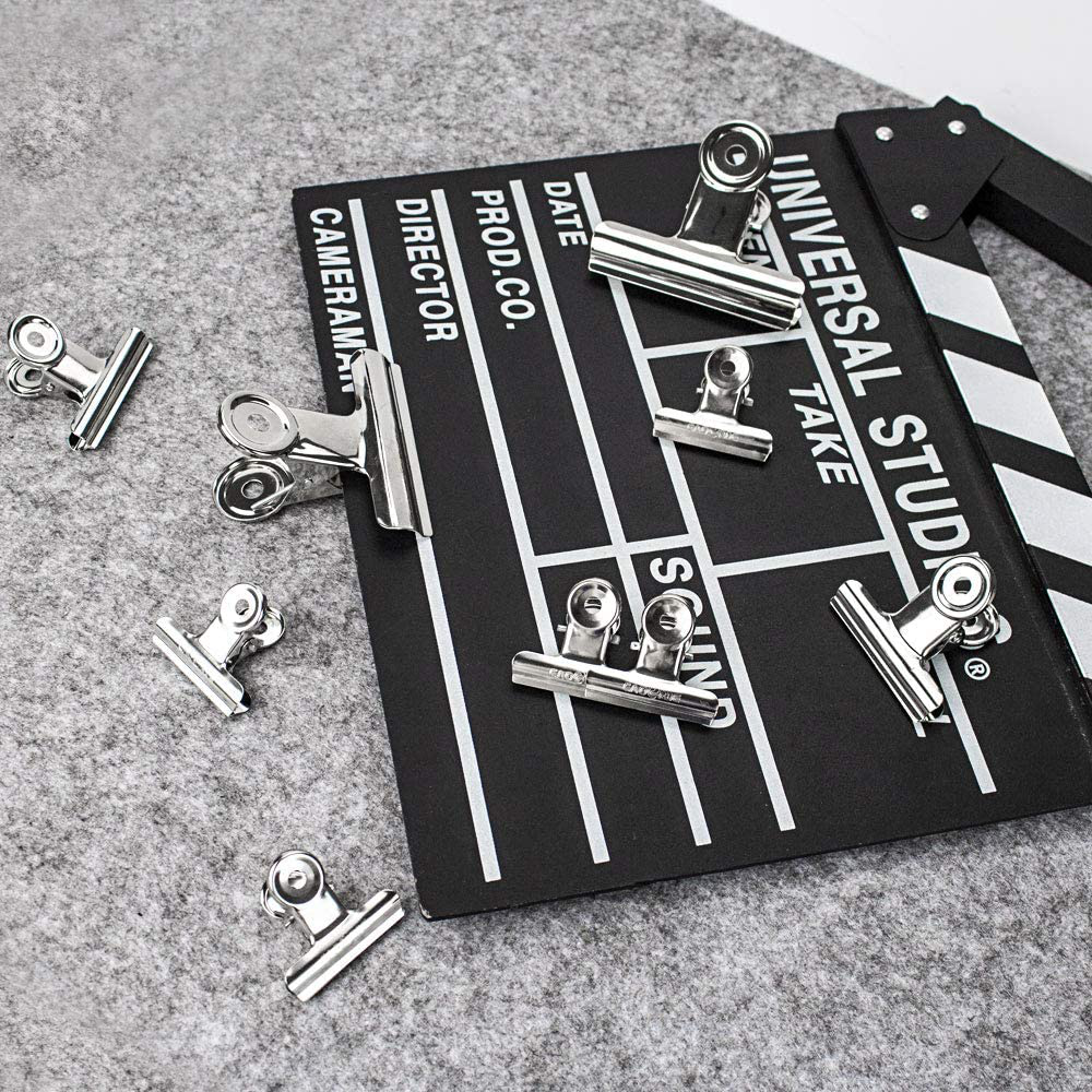 20Pcs Metal Bulldog Clips 4 Sizes 3" 2.5" 2" 1.5" Stainless Steel Heavy Duty Metal Hinge Clips for Chip Paper Food Bags Office Home