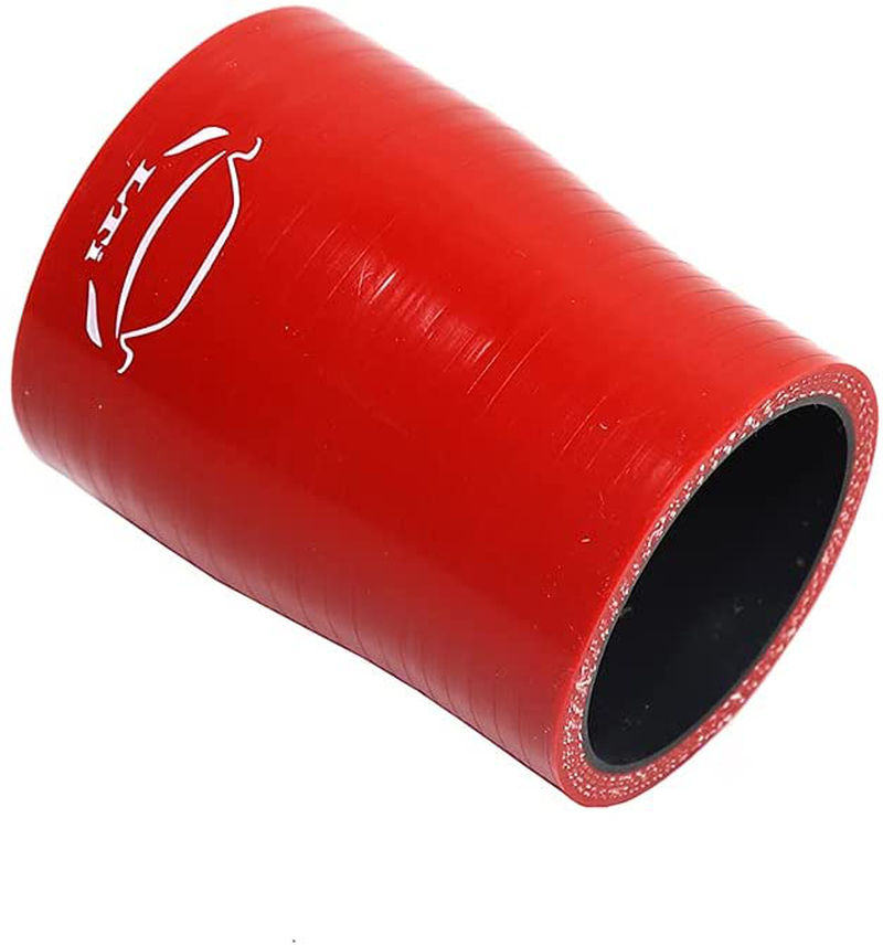 LTI Universal 51mm to 63mm 4-Ply Reinforced High Performance 2" to 2.5" ID Straight Reducer Silicone Hose Coupler (2"-2.5" Red)