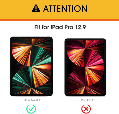 OMOTON [2+2 Pack] Screen Protector Compatible with iPad Pro 12.9 Inch 2021 and 2020 (5th/4th Generation) with Camera Lens Protector, Tempered Glass/Easy Installation/Apple Pencil & Face ID Compatible