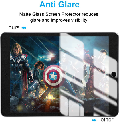 ambison [2 Pack] Matte Glass Screen Protector for iPad 6th/5th Generation 9.7" 2018/2017 [Install Frame]Anti Glare&Fingerprint/Scratch-Resistant/Bubble Free/No Dazzling/Smooth as Silk/Tempered Glass