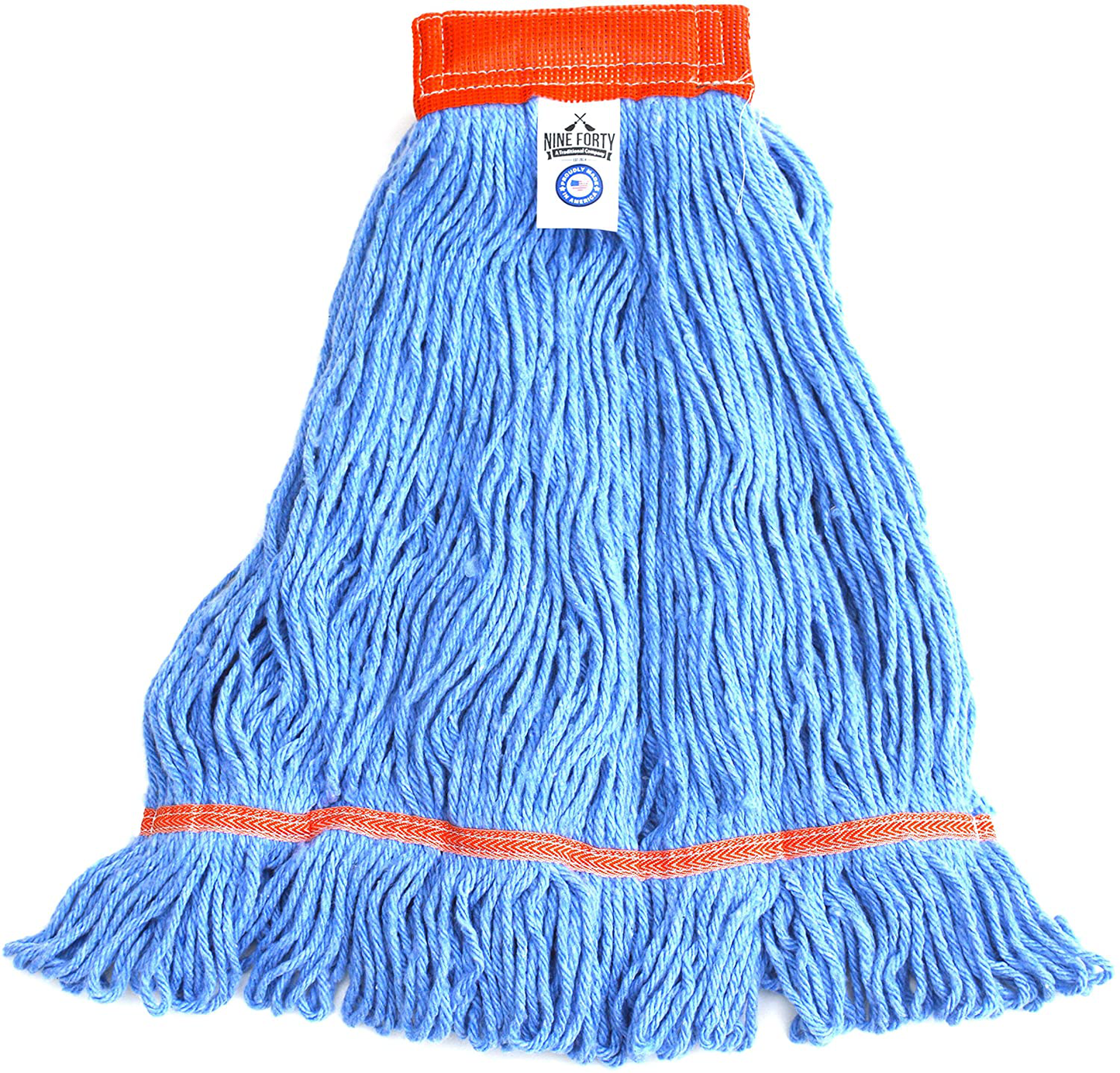 NINE FORTY USA Floor Cleaning Wet Mop Head Refill | Replacement – Janitorial Heavy Duty Industrial | Commercial Yarn (1 Pack, Large)