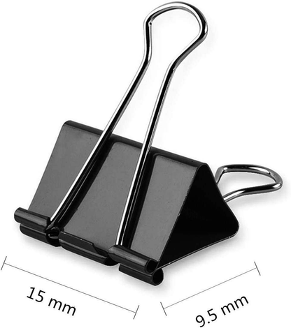 WeLiu Binder Clips Small, Mini Binder Paper Clips 1/4 Inch, Black, 252 Pack